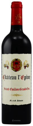 Chateau l'Epine Saint Emilion Grand Cru 2015